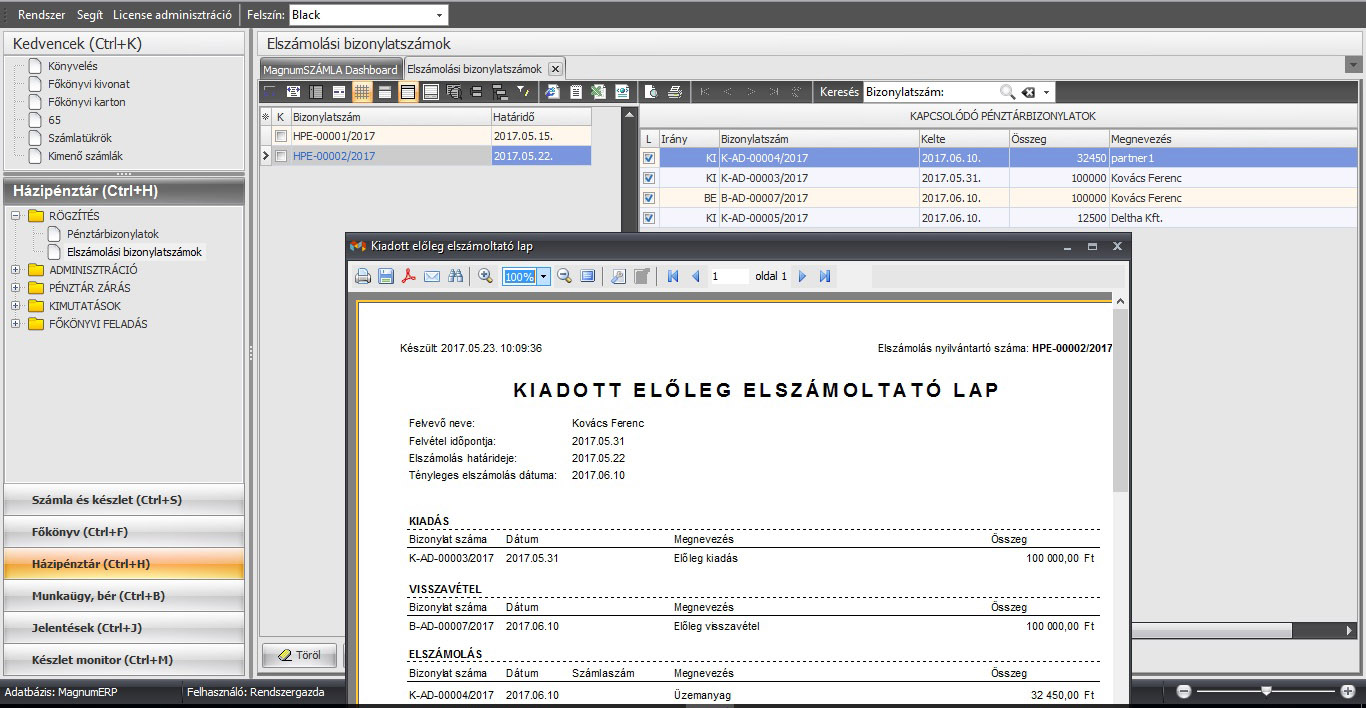 Magnum Házipénztár Előleg