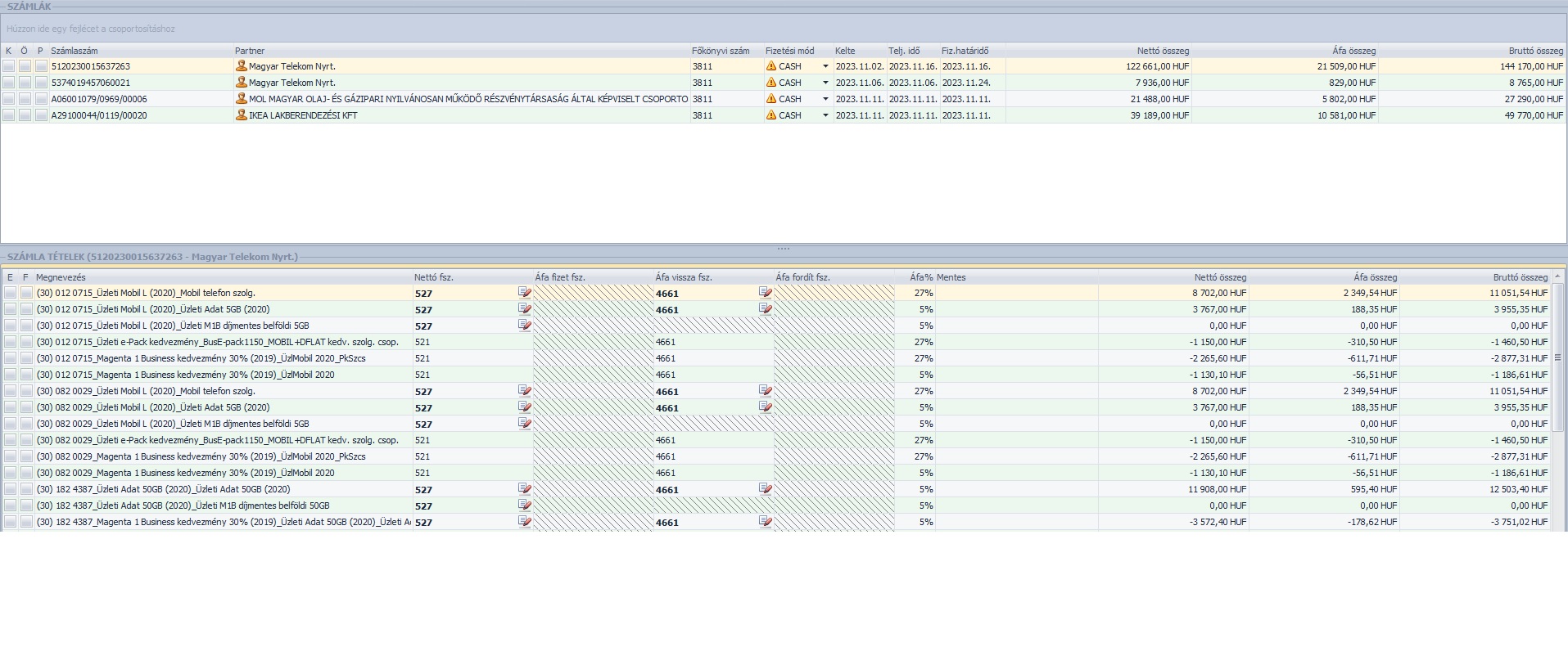 NAV OSA feldolgozó ablak NAV OSA